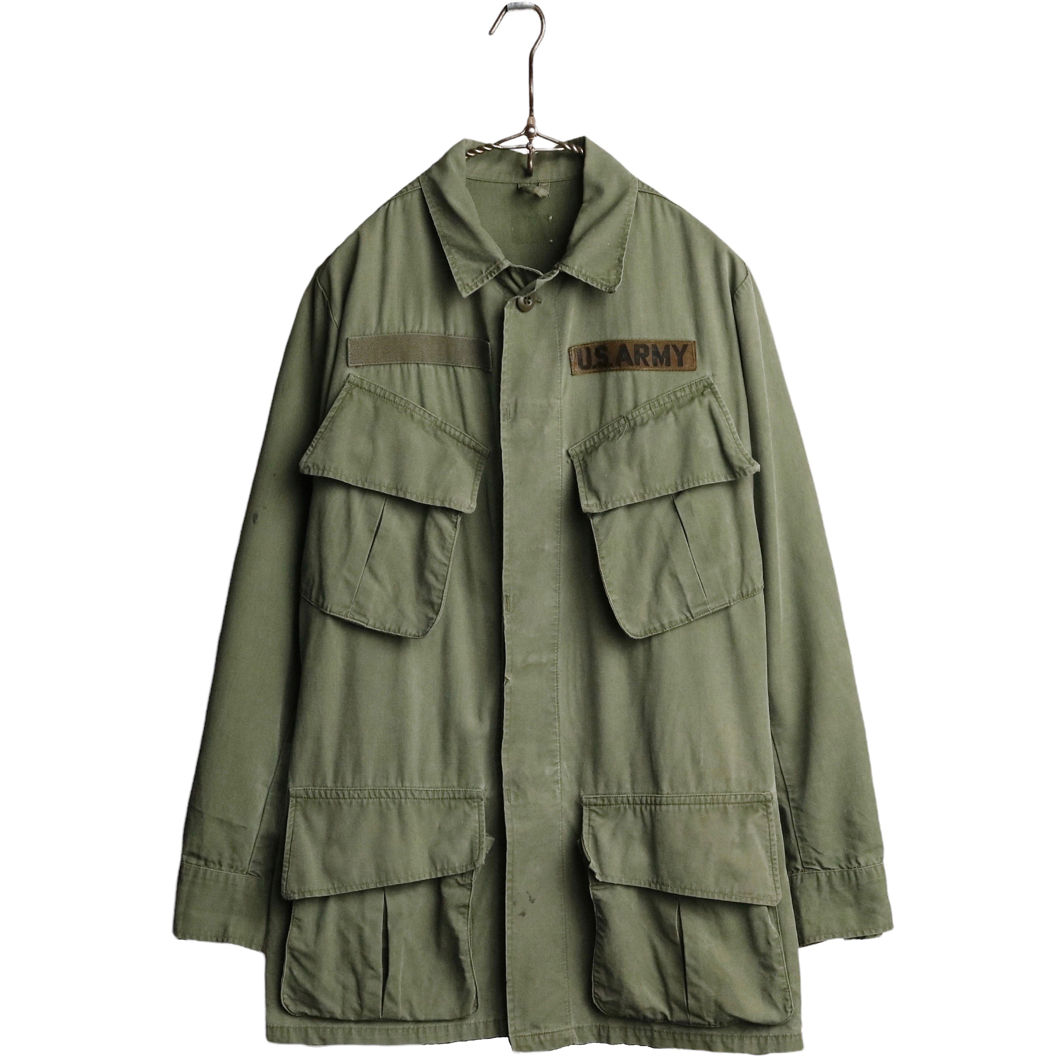 60s US ARMY 3rd ノンリップ ジャングルファティーグジャケット-