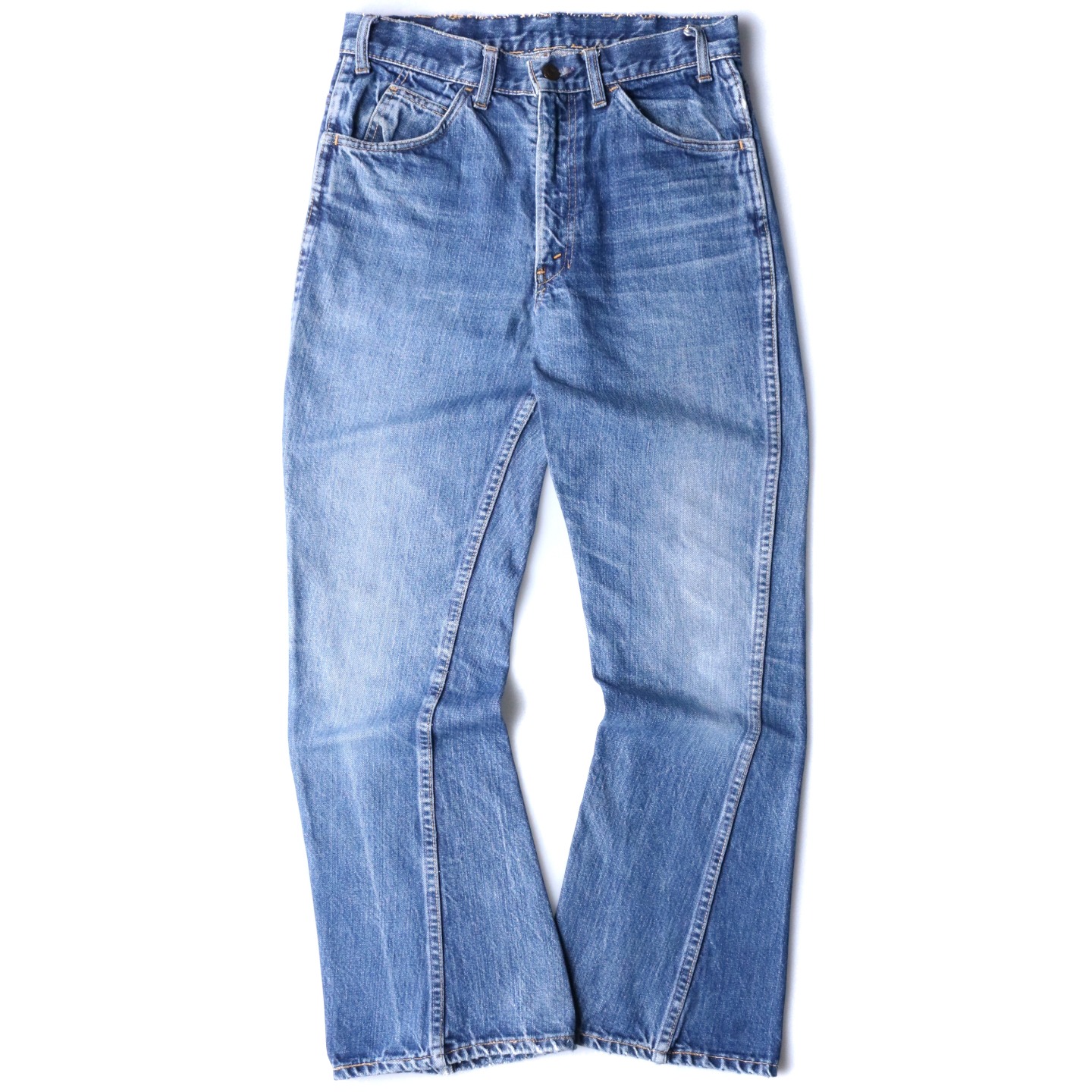 70s Levis リーバイス 607 BIGE デニム ジーンズ フレア ベルボトム ブーツカット WL