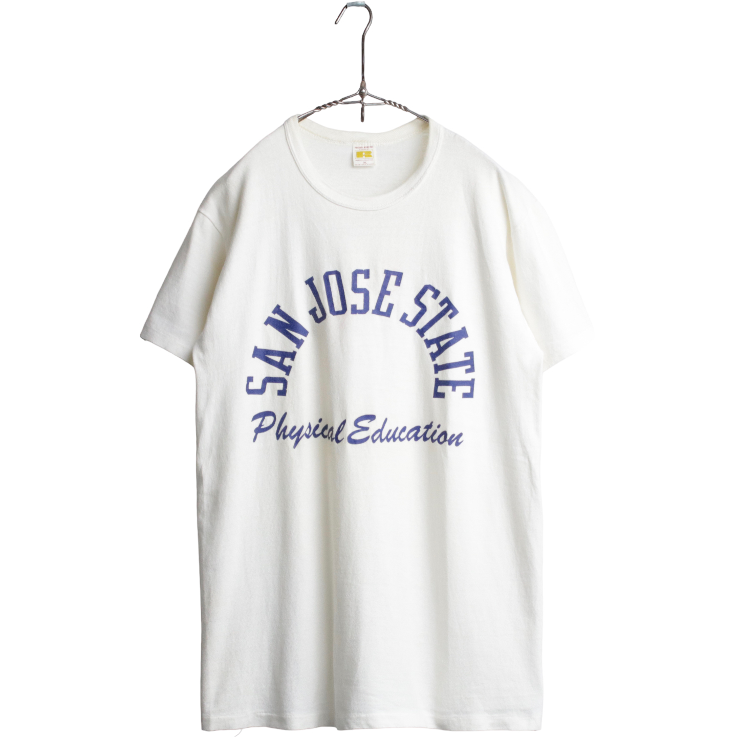 70s 80s RUSSELL ラッセル カレッジ Tシャツ 金タグ XL