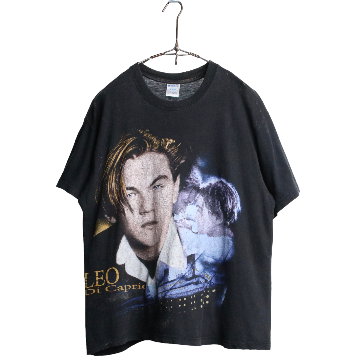 90s Leonardo DiCaprio レオナルドディカプリオ TITANIC タイタニック  EMPIRE エンパイア パキ綿 ブート Tシャツ L程