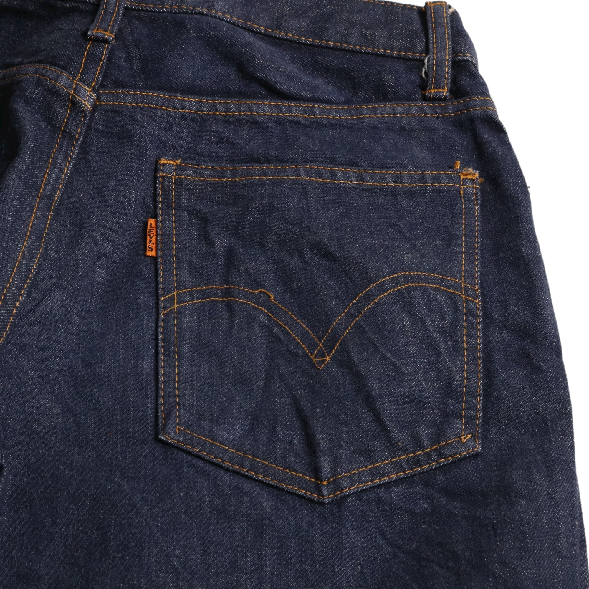 70s ヴィンテージ Levi's リーバイス 646 BigE ビッグE デニム ジーンズ 真っ紺 フレア ブーツカット インディゴ W30L32