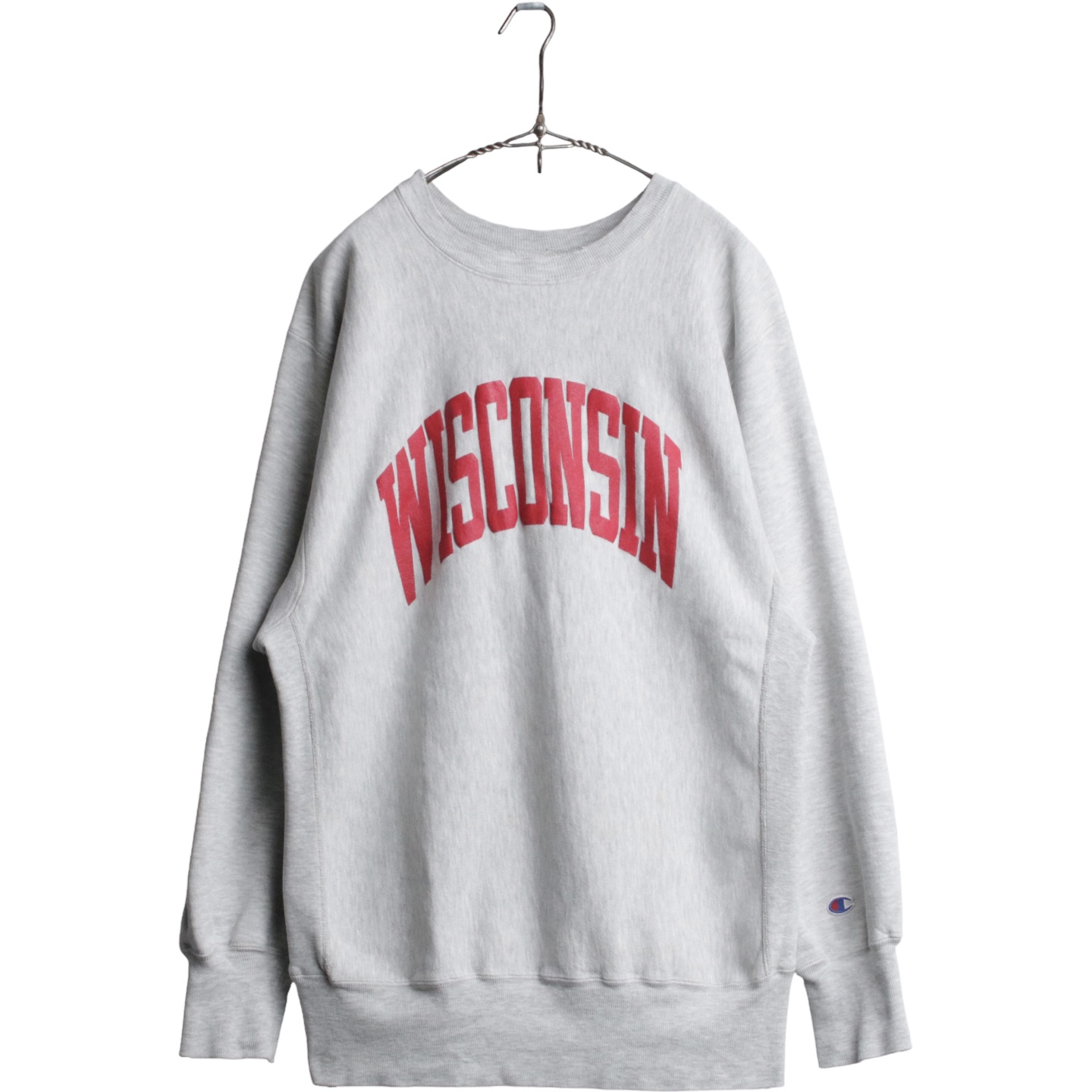 90s Champion WISCONSIN 刺繍タグリバースウィーブ