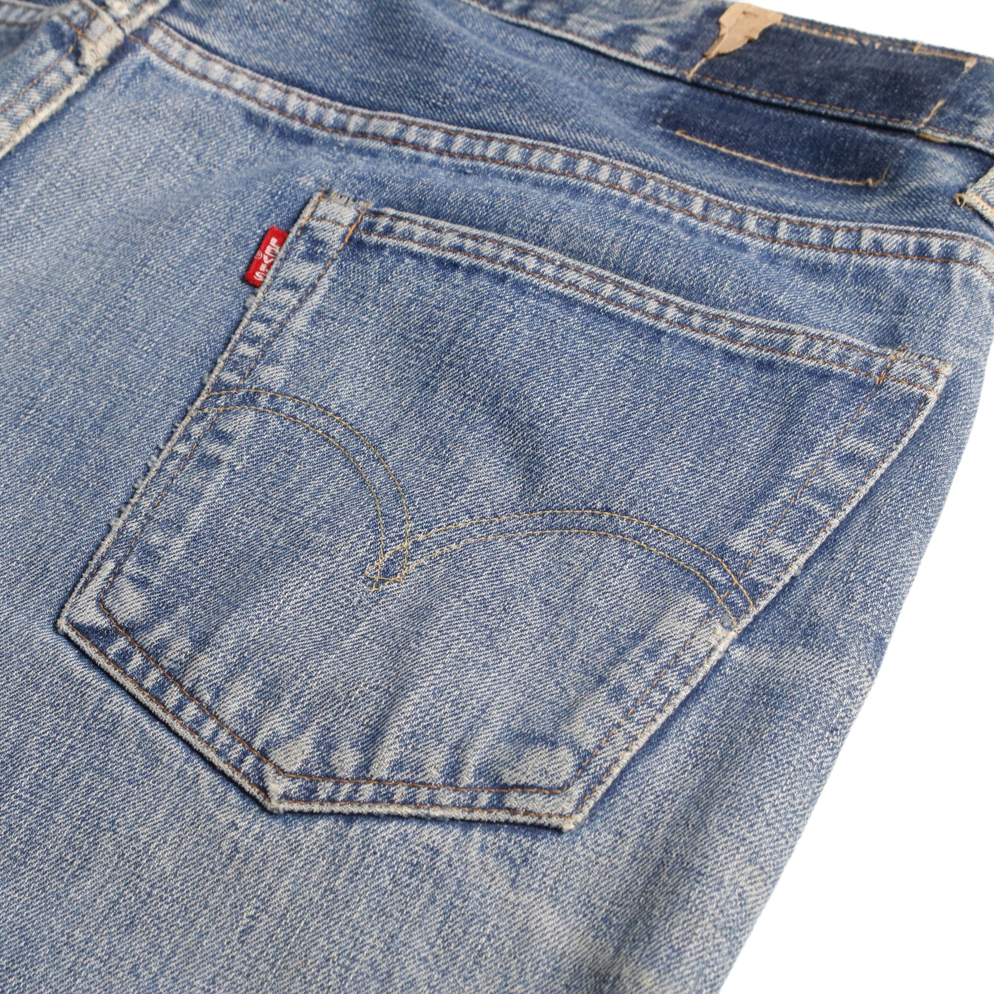 70s ヴィンテージ Levis リーバイス 517 BigE デニムジーンズ ビッグE ブーツカット フレア ボタン裏8 42TALON インディゴ  W40.5L29