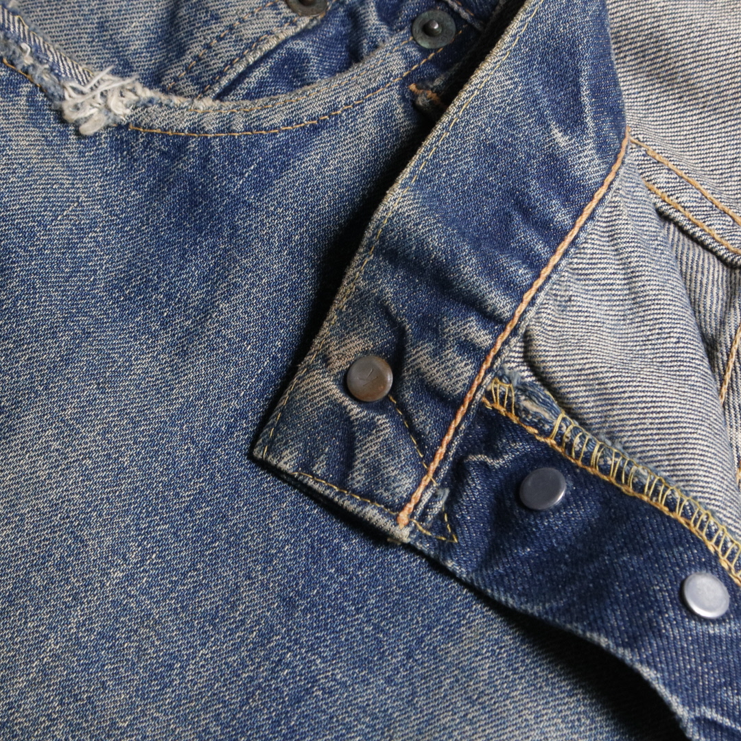 60s Levis リーバイス 501XX デニムジーンズ 紙パッチ ギャラ無し センターオフセット ボタン裏刻印K W38L33