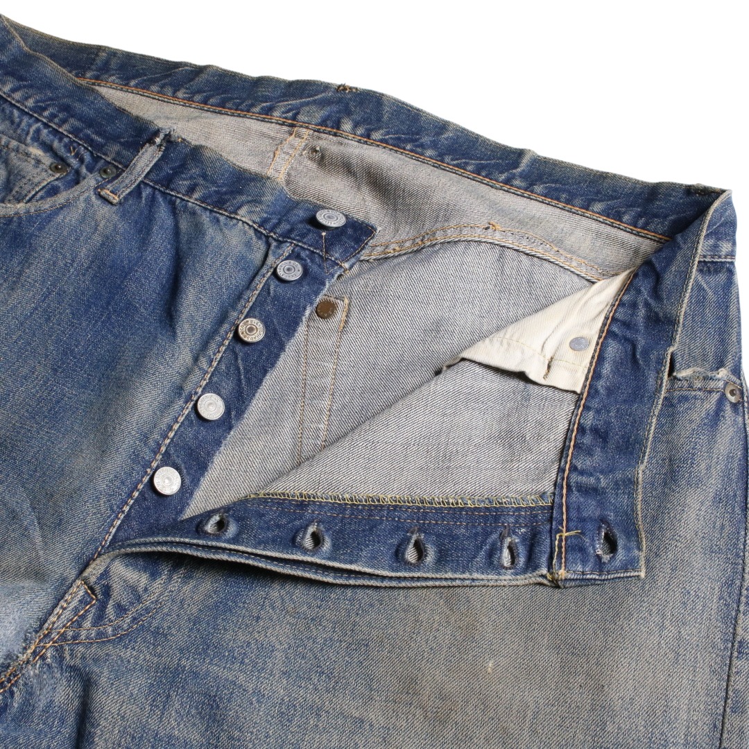 60s Levis リーバイス 501XX デニムジーンズ 紙パッチ ギャラ無し センターオフセット ボタン裏刻印K W38L33