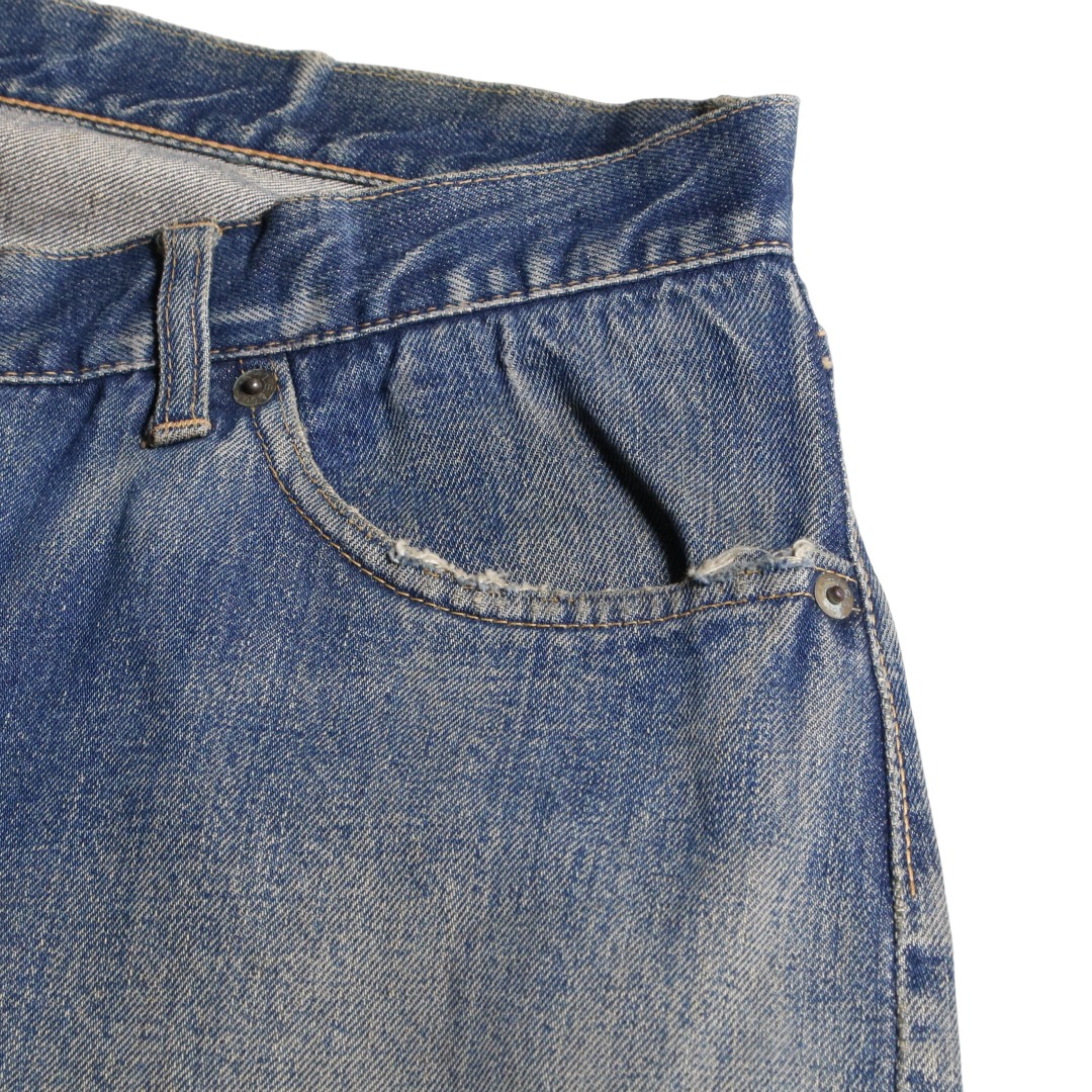 60s Levis リーバイス 501XX デニムジーンズ 紙パッチ ギャラ無し センターオフセット ボタン裏刻印K W38L33