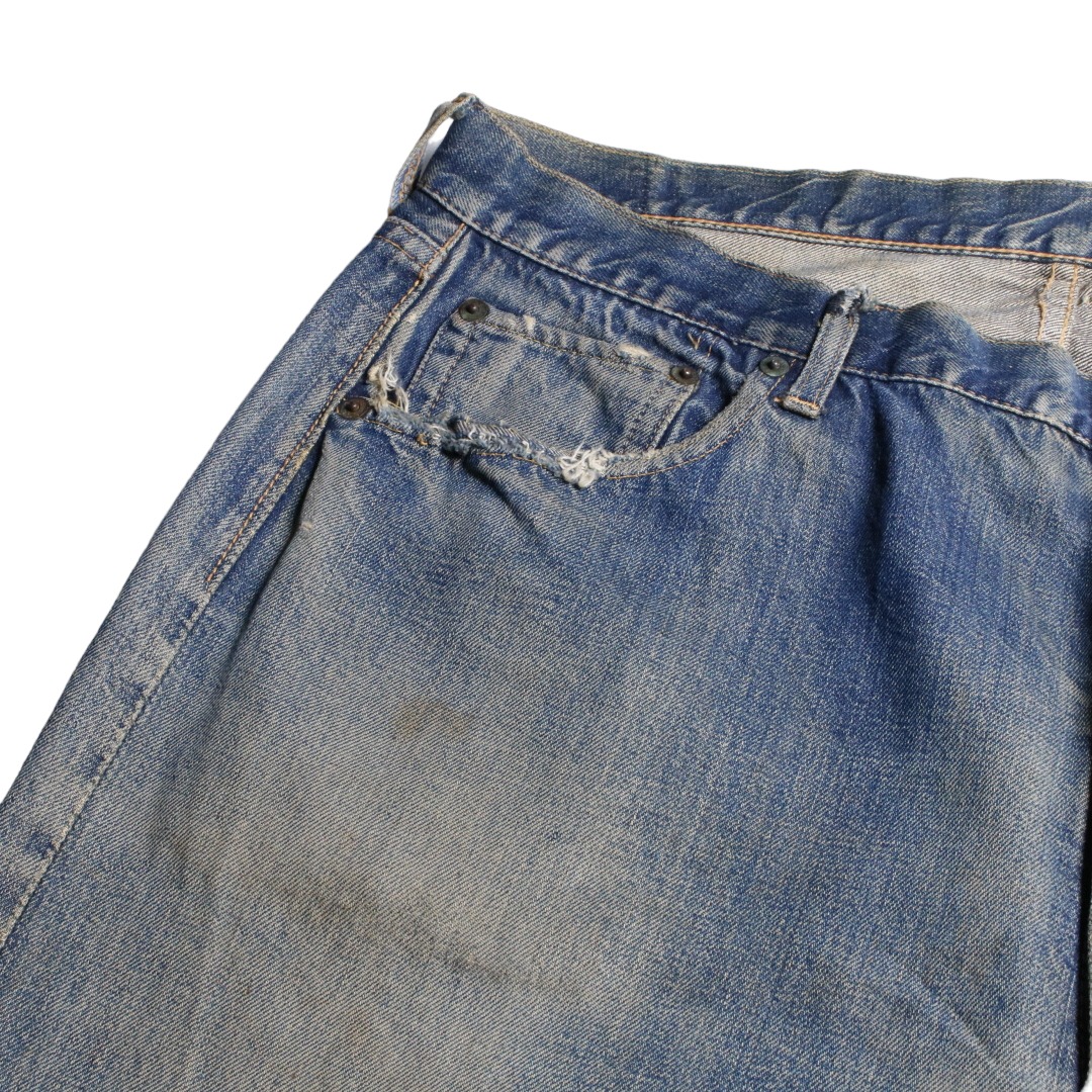 60s Levis リーバイス 501XX デニムジーンズ 紙パッチ ギャラ無し センターオフセット ボタン裏刻印K W38L33