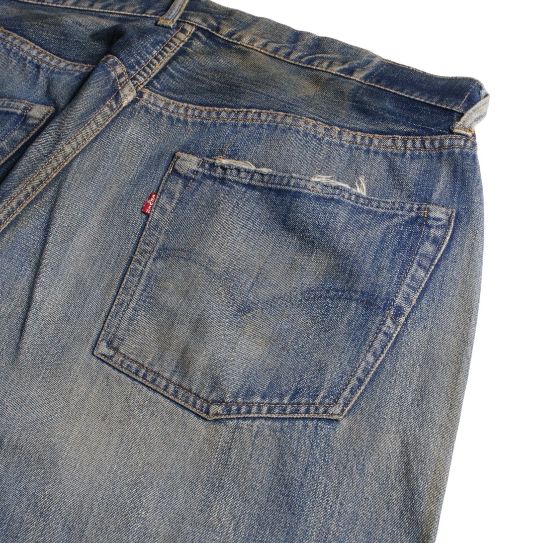 60s Levis リーバイス 501XX デニムジーンズ 紙パッチ ギャラ無し センターオフセット ボタン裏刻印K W38L33