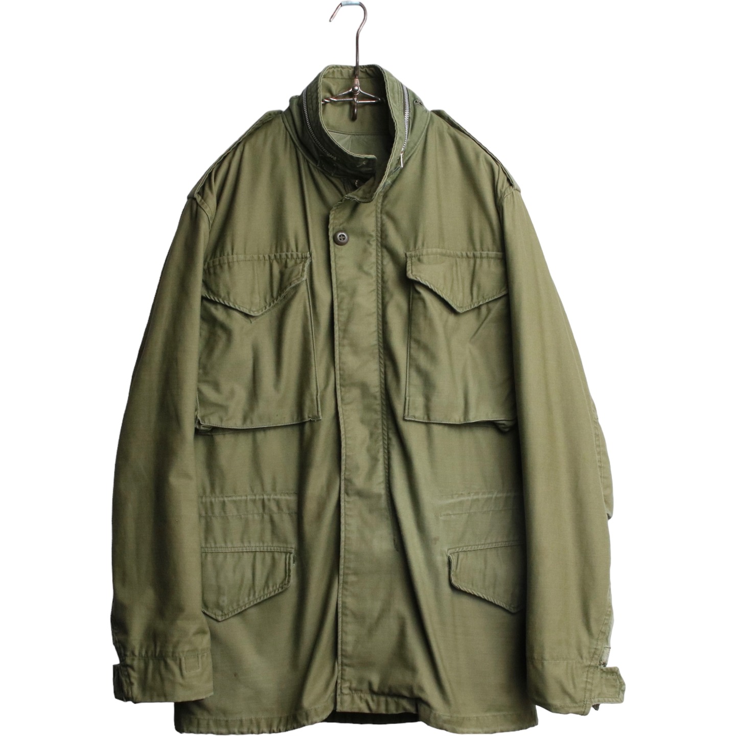 フレンチワークUS Army M-65 ジャケット 2nd アルミジップ Small/Long