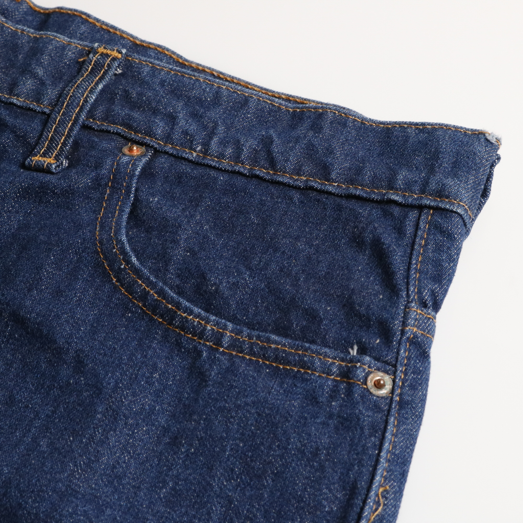 70s ヴィンテージ Levis リーバイス 517 スモールe シングル デニム ジーンズ ブーツカット 濃紺 インディゴ W38L30