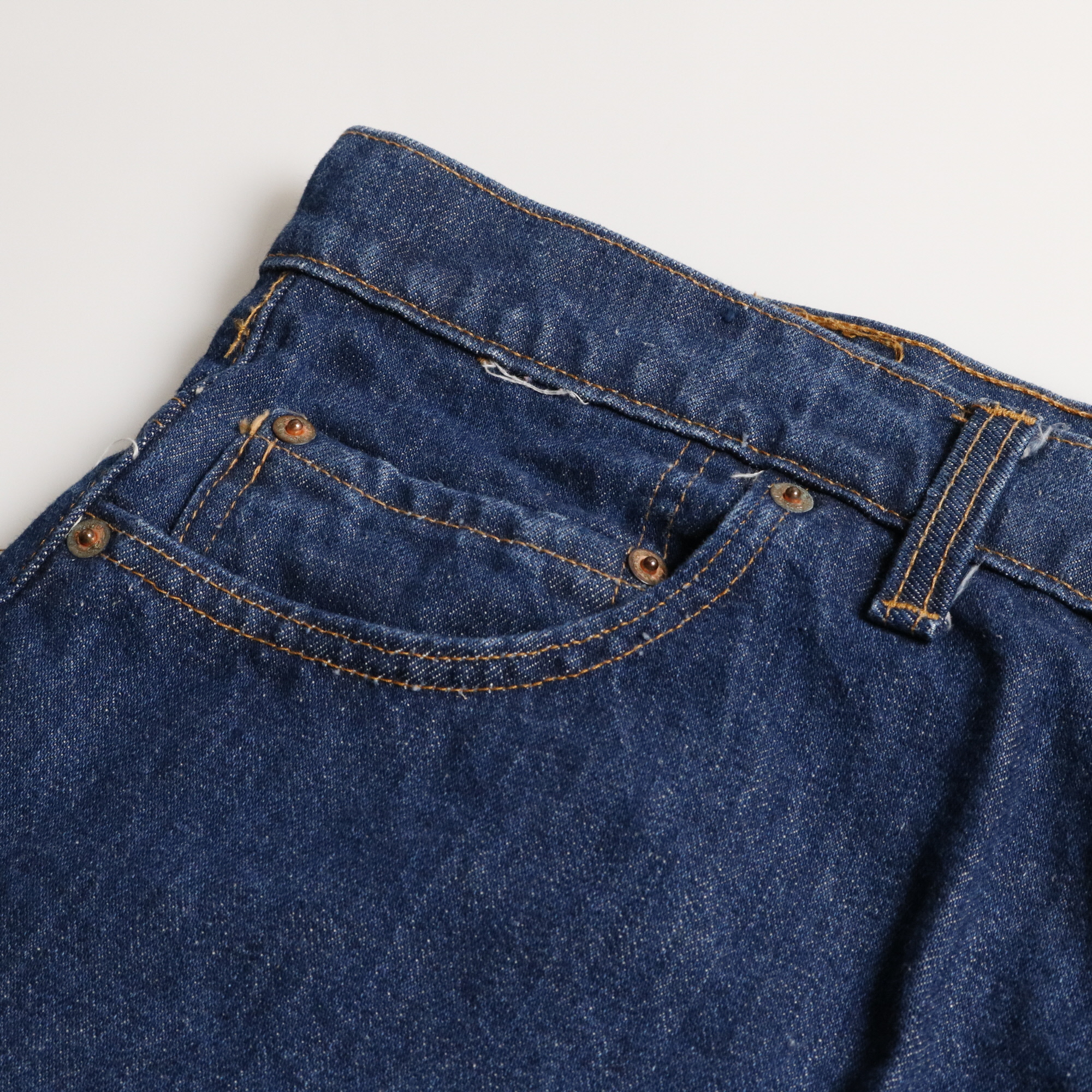 70s ヴィンテージ Levis リーバイス 517 スモールe シングル デニム ジーンズ ブーツカット 濃紺 インディゴ W38L30