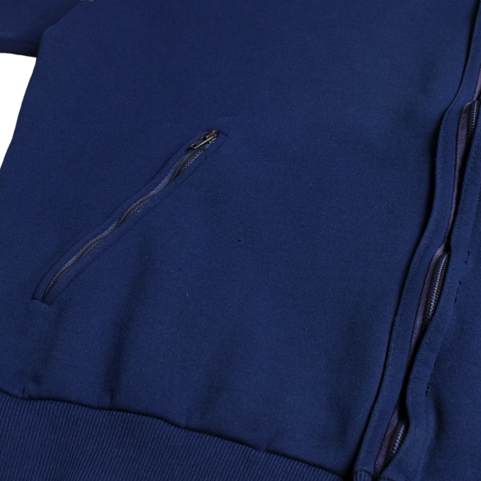 70s ヴィンテージ adidas アディダス ジャージ パーカー デカロゴ 青タグ トレフォイル ventex フランス製 ネイビー 紺 M程