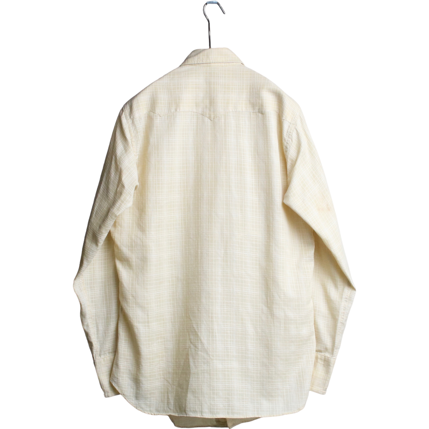 50s Levis リーバイス ショートホーン コットンウエスタンシャツ 織り柄 トップスナップ 15程