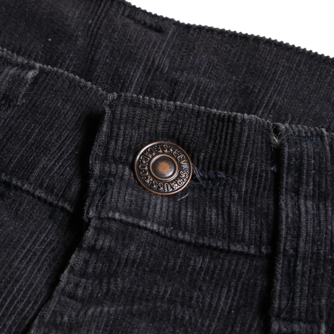 80s Levis リーバイス 519 コーデュロイパンツ 黒 ブラック 1558 42TALON W30L27.5