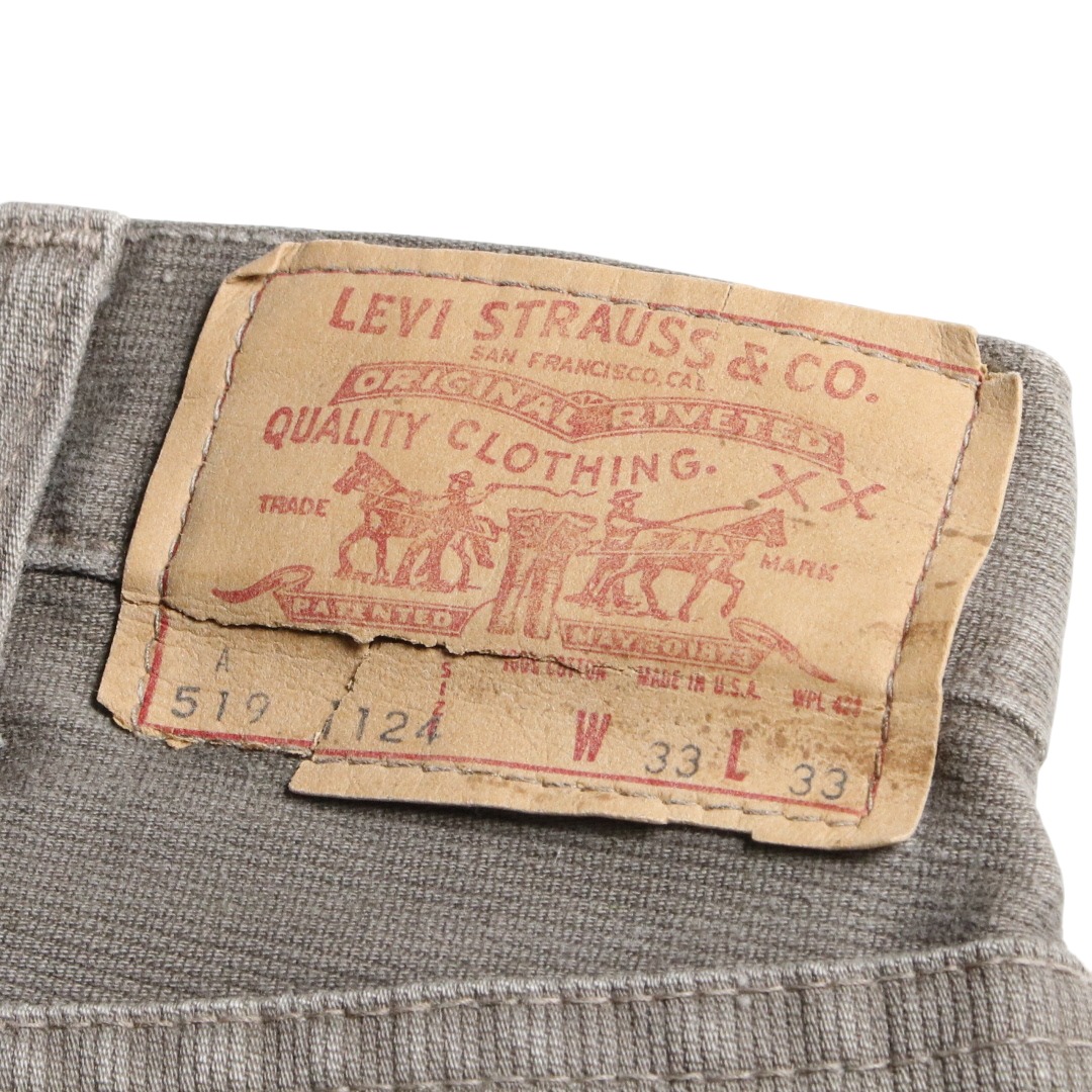 60s Levis リーバイス 519-1124 Aタイプ ピケパンツ 均等V モカ W31