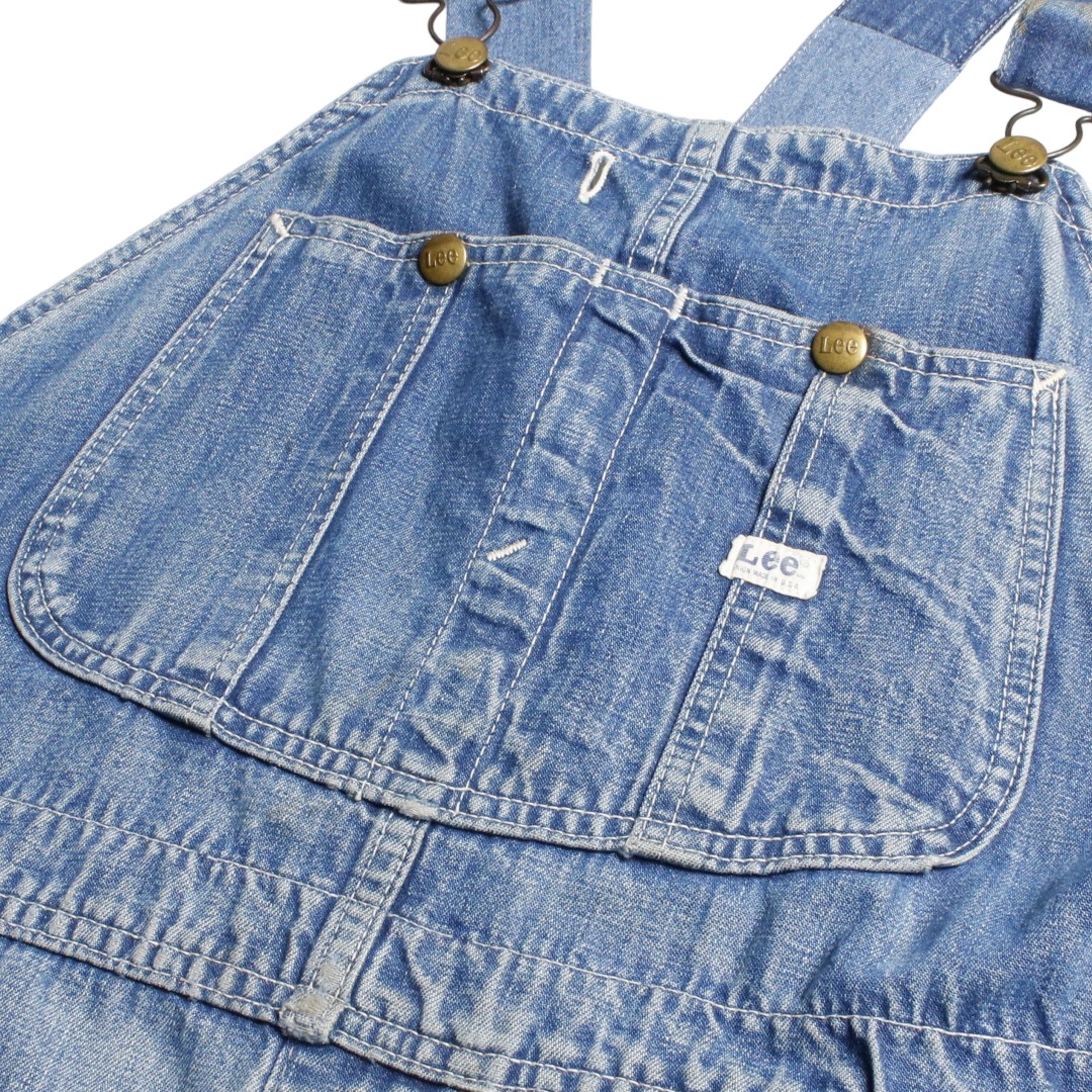 70s Lee リー 91-LB ローバックスタイル デニムオーバオール JELT DENIM W42.5L29