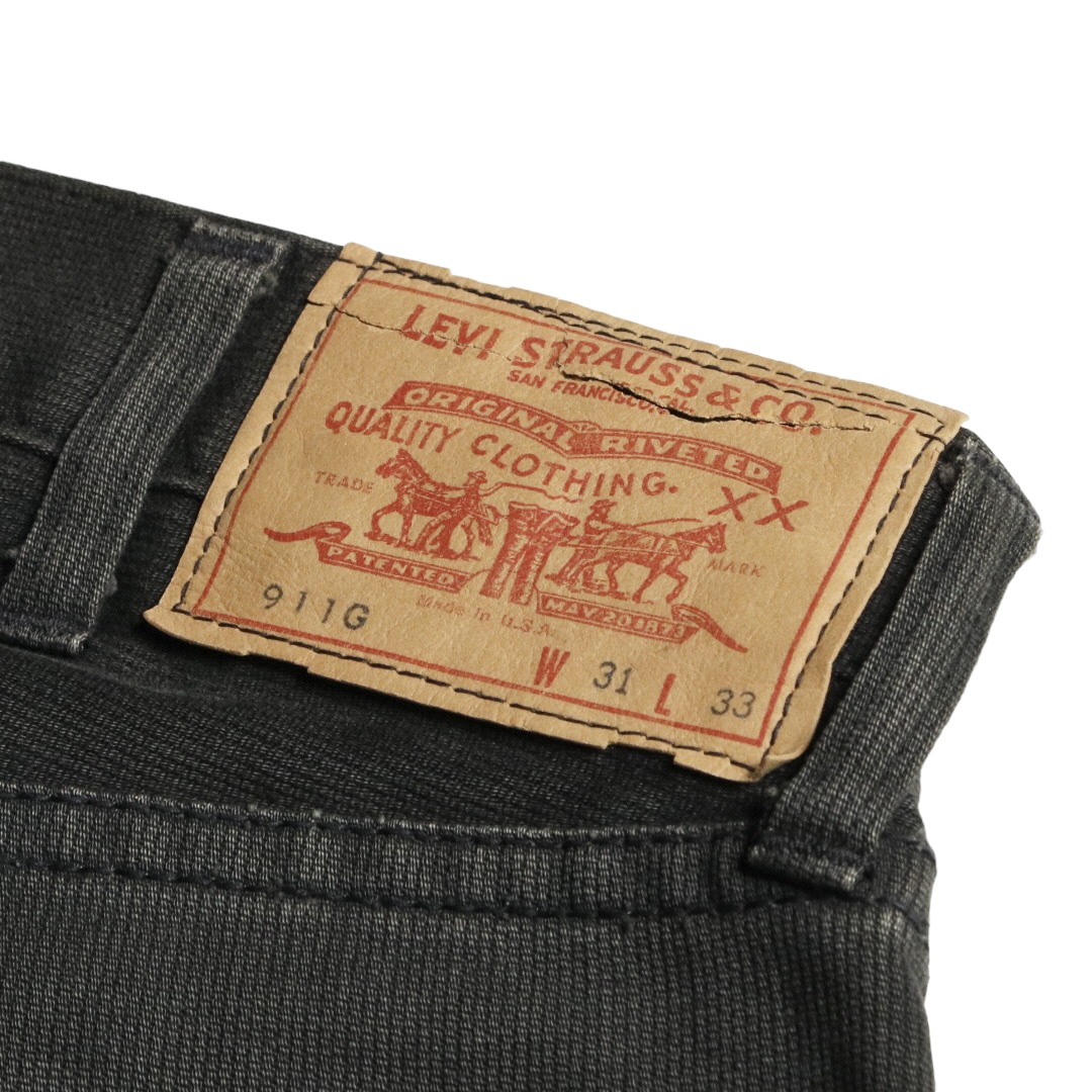 60s Levis リーバイス 911G ピケパンツ ブラック 黒 W29.5L31.5