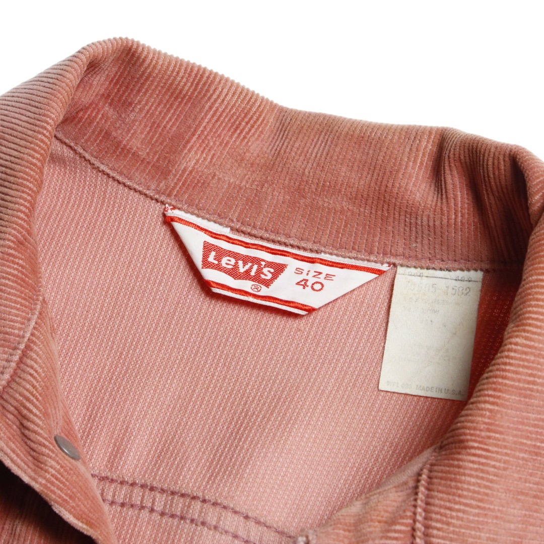 70s Levis リーバイス 70505-1582 コーデュロイジャケット サーモンピンク 40