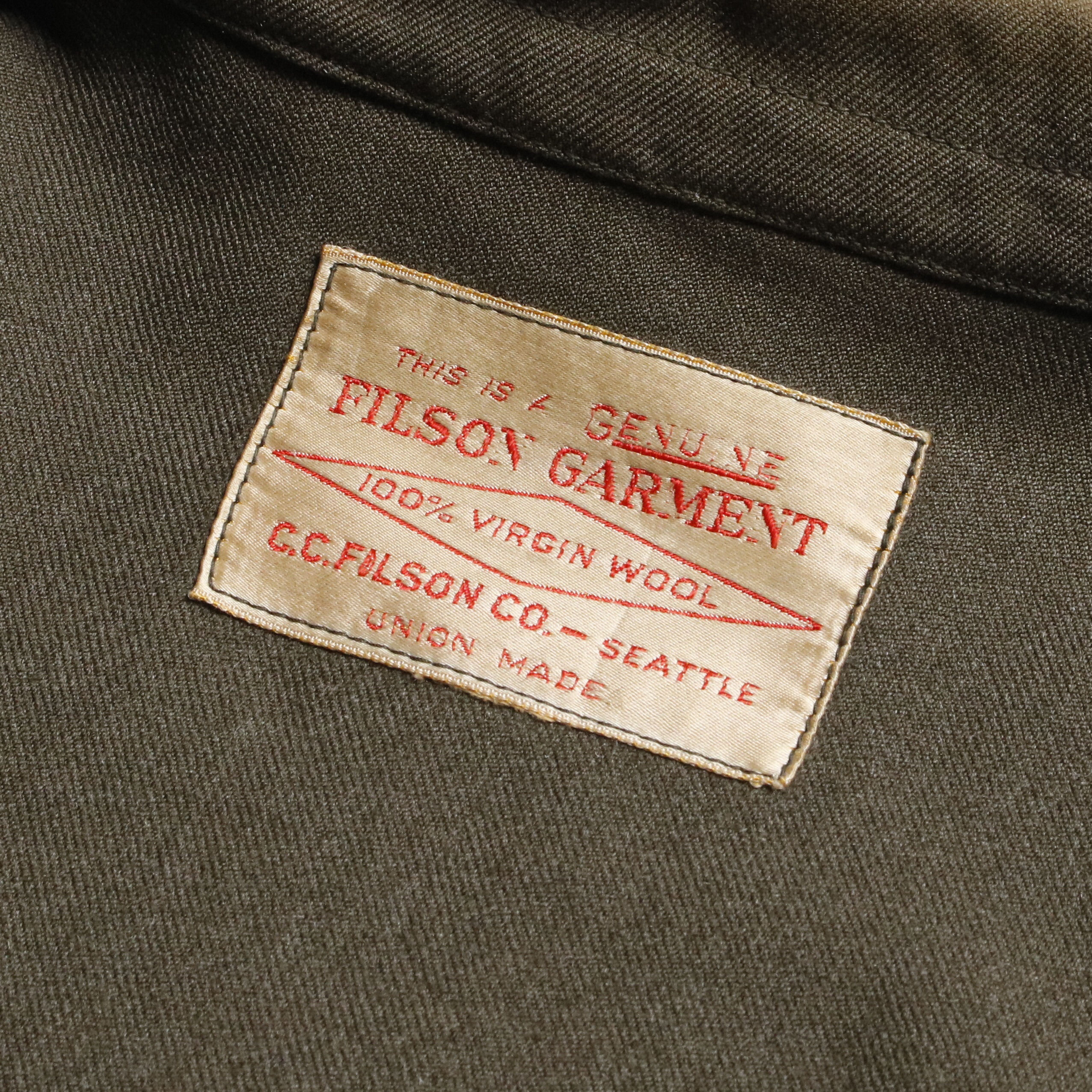 A GENUINE FILSON GARMENT ハット ビンテージ使用感はほとんどなく