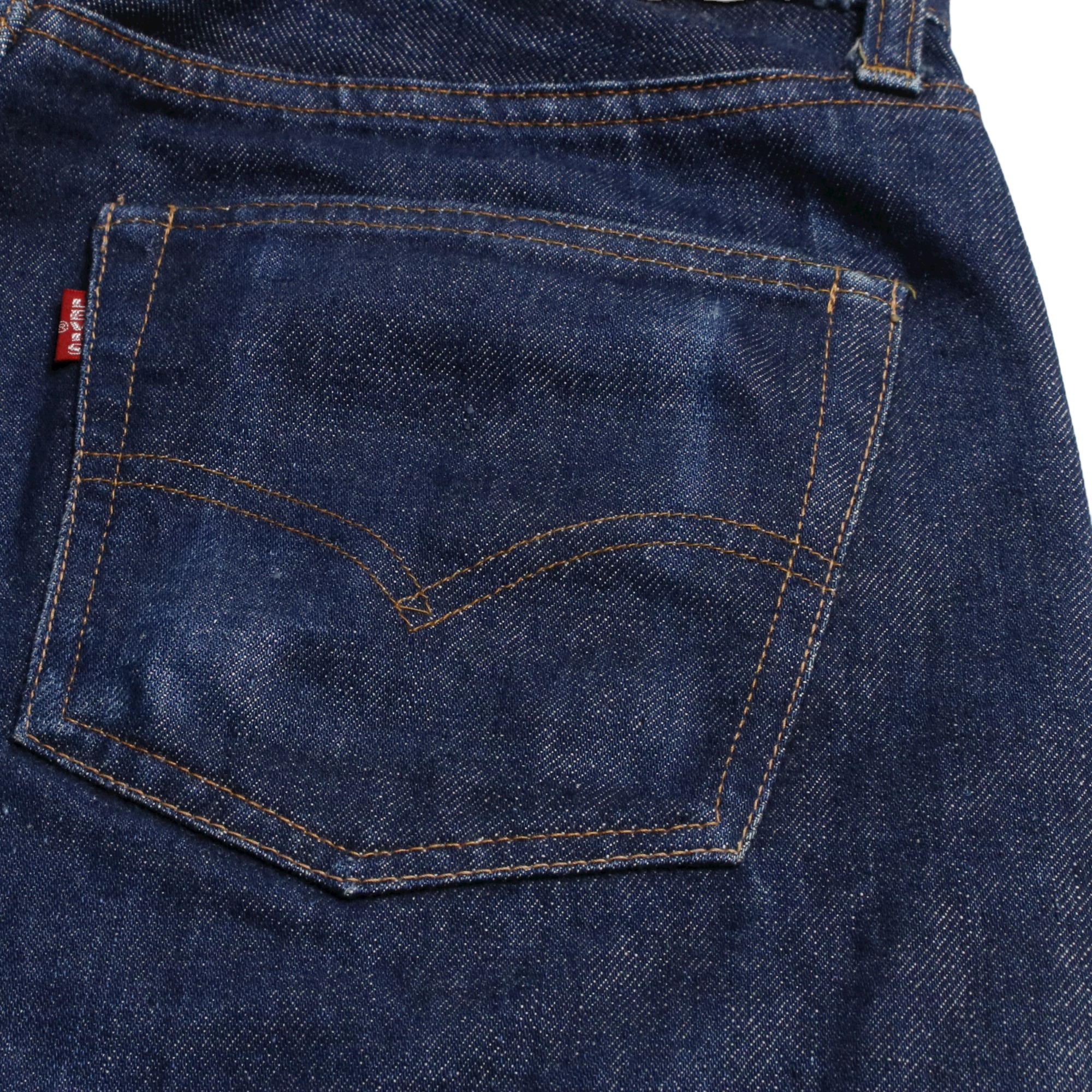 70s ヴィンテージ Levis リーバイス 501 BigE ビッグE デニム ジーンズ ワンウォッシュ 濃紺 インディゴ ボタン裏刻印2  W30L28.5