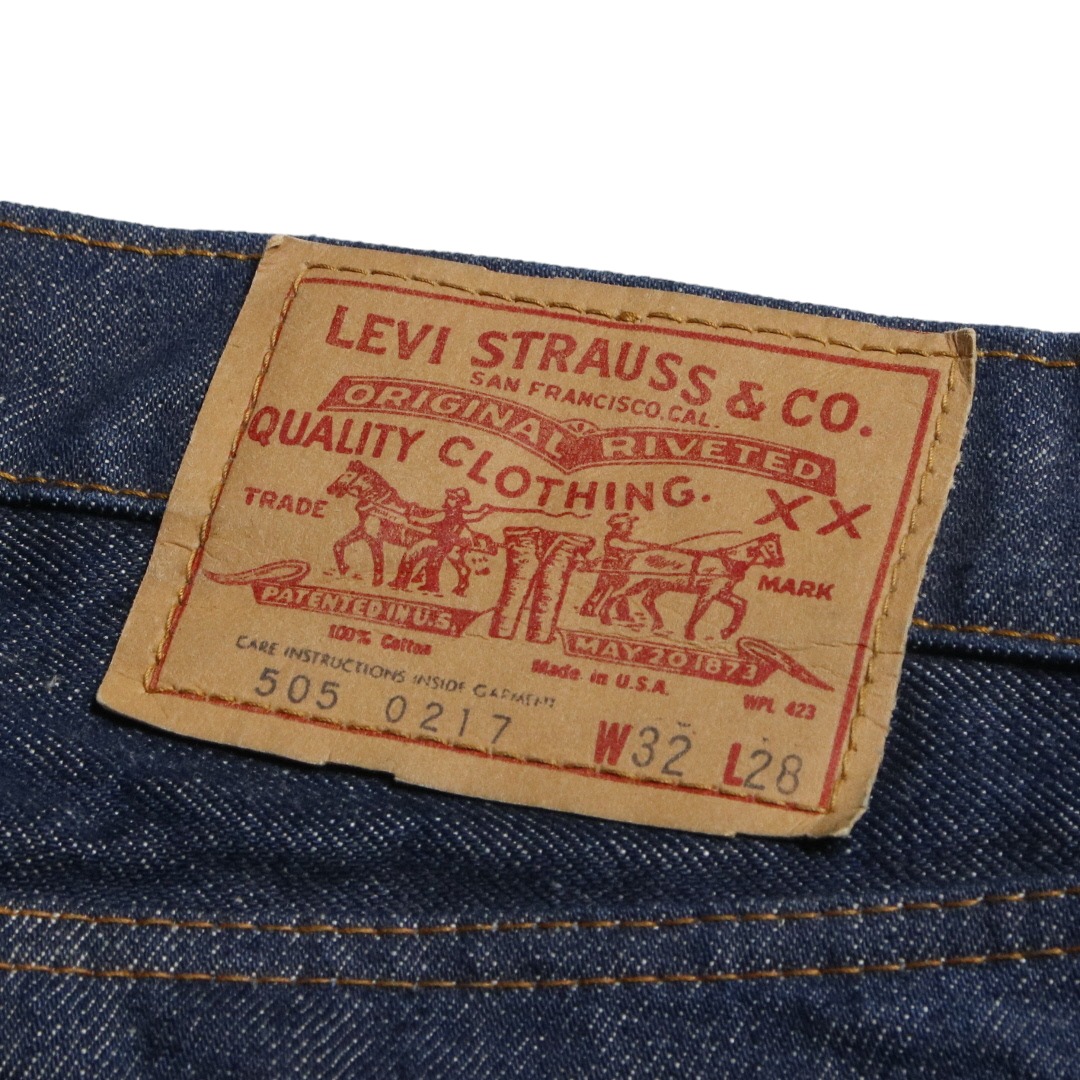 70s Levis リーバイス 505 Single シングル デニムジーンズ ワンウォッシュ ボタン裏刻印5 W32L27