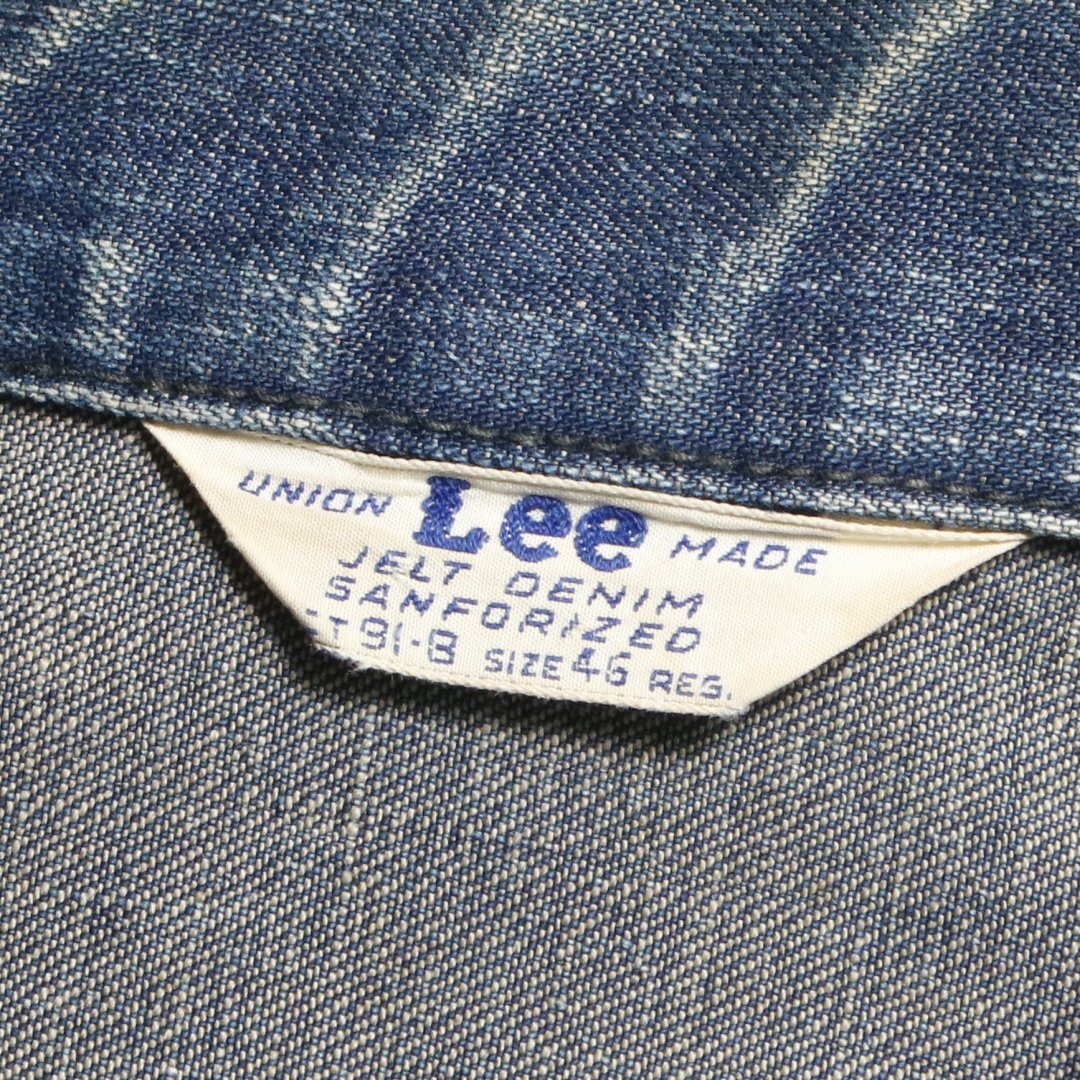 背面の肩端から端でしょうか50年代末期〜60年代初期 Lee 91-B デニムワークジャケット