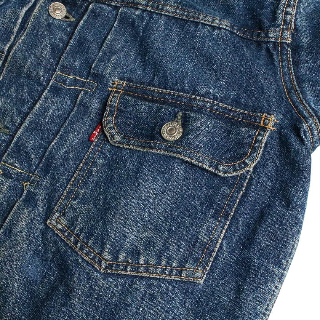 50s Levis 517XX デニムジャケット ブランケット付き Gジャン2nd セカンド インディゴ 42程