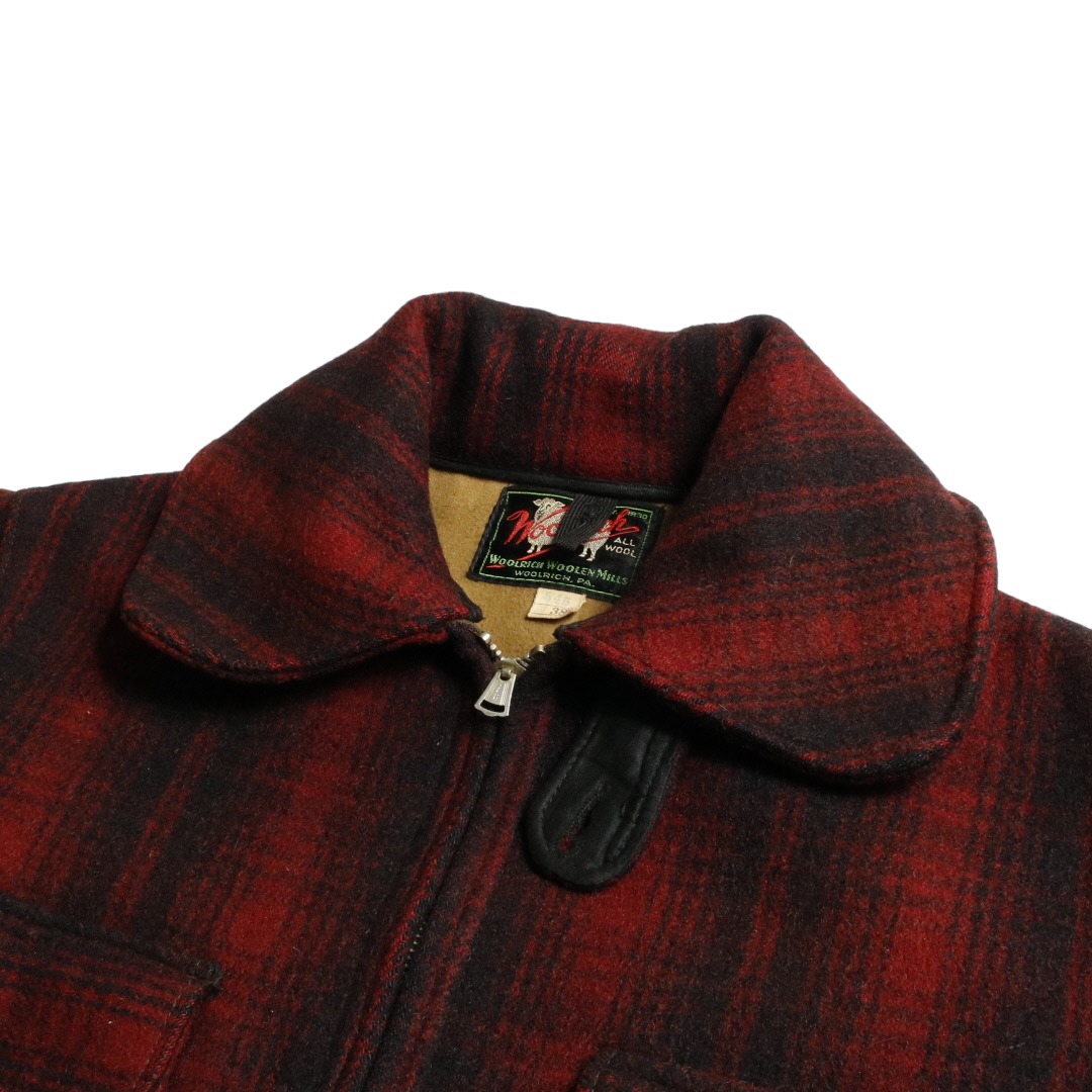 40s Woolrich ウールリッチ ハンティングジャケット マッキーノ チンスト 赤黒 38