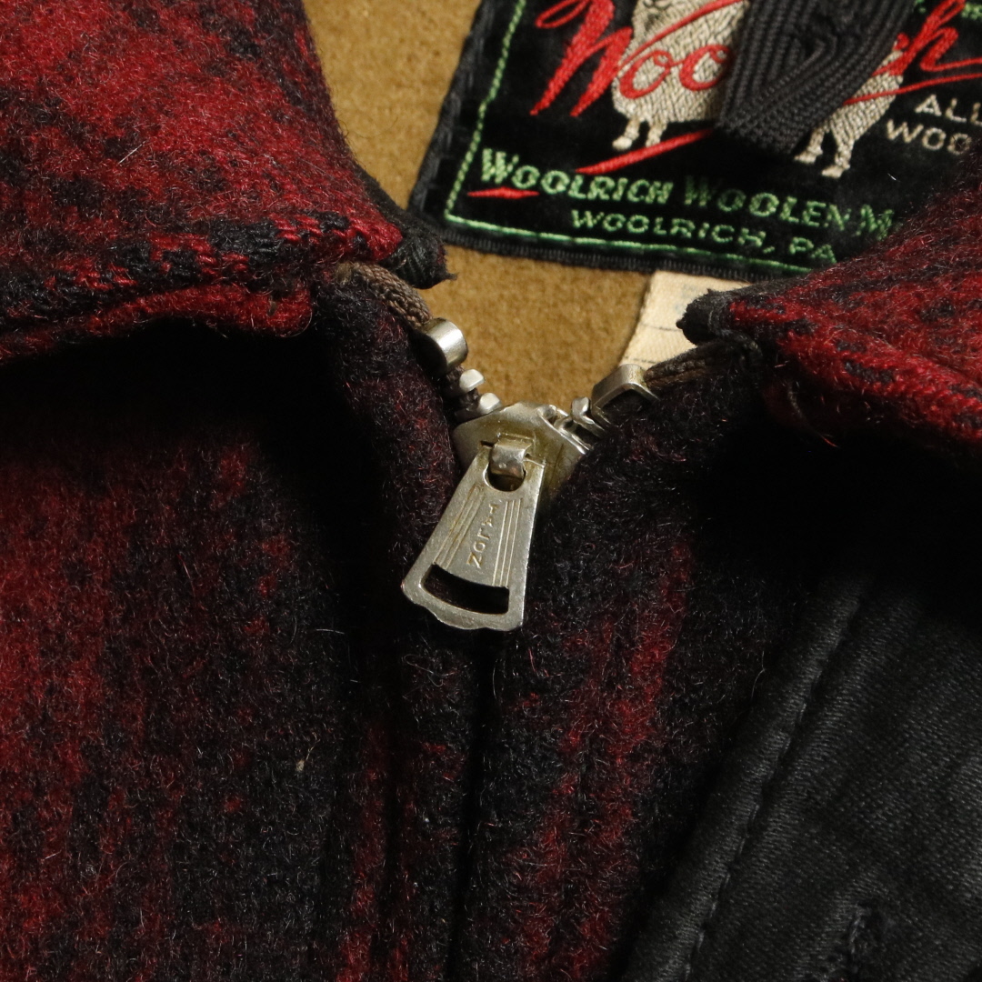 40s Woolrich ウールリッチ ハンティングジャケット マッキーノ チンスト 赤黒 38