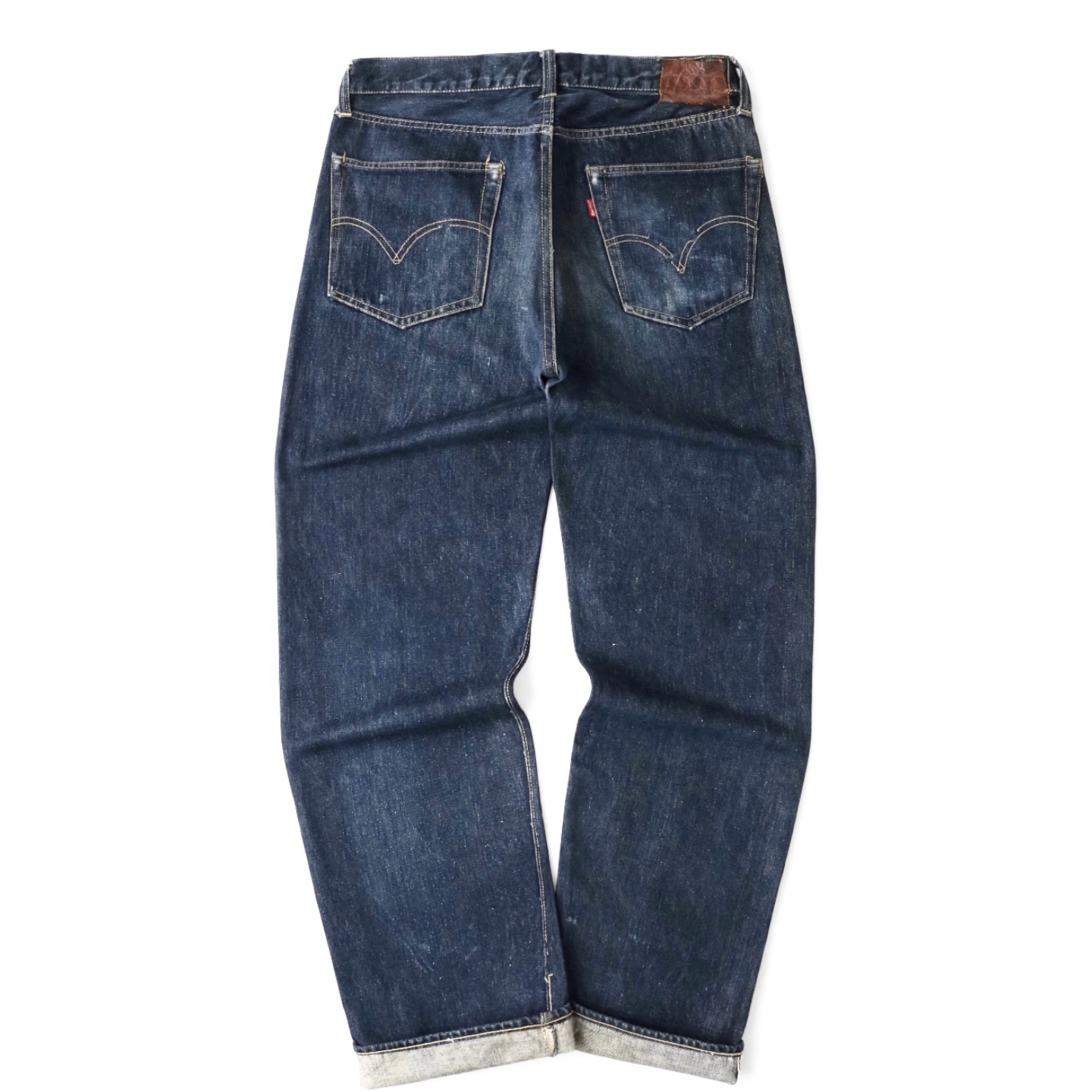 40s Levis リーバイス 501XX 47モデル デニム ジーンズ 片面タブ レザーパッチ 濃紺 W32L32