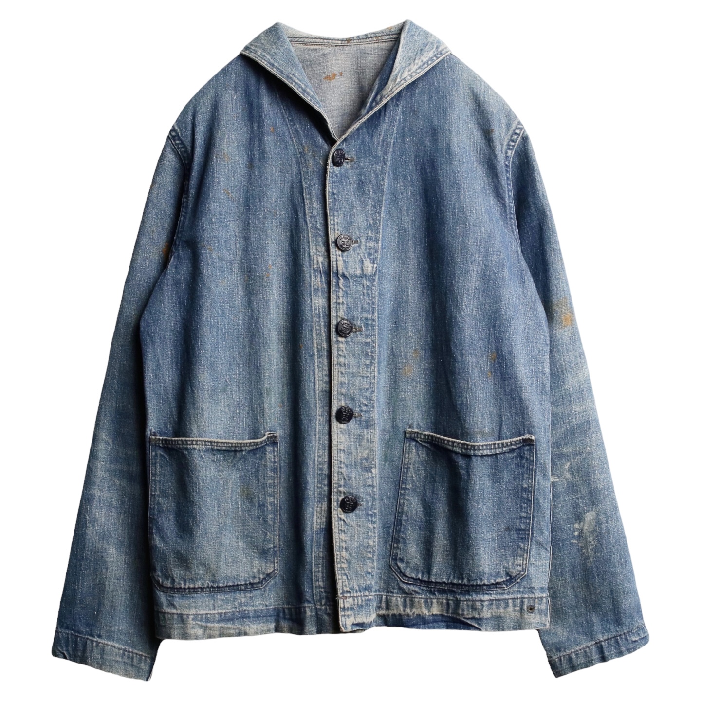 スーパーセール】 40s vintage ショールカラーカバーオール NAVY US 